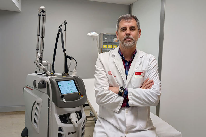 Láser CO2 con el Dr. Álvaro León en Clínica Ribera Colón