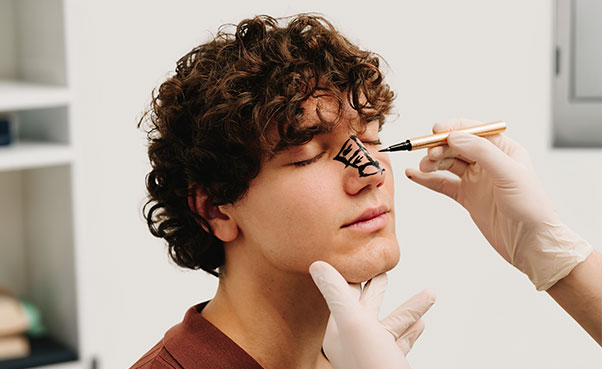Diseño facial previo a la rinoplastia antes de operar
