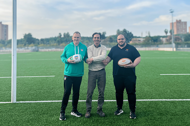 Representantes de los clubes de rugby y de Ribera IMSKE