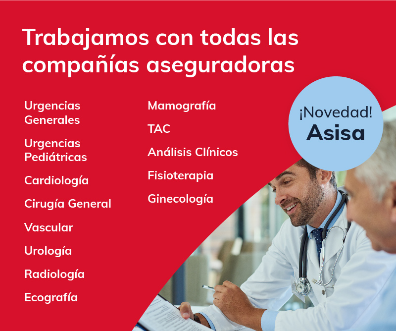 trabajamos con todas las compañias aseguradoras, Novedad Asisa