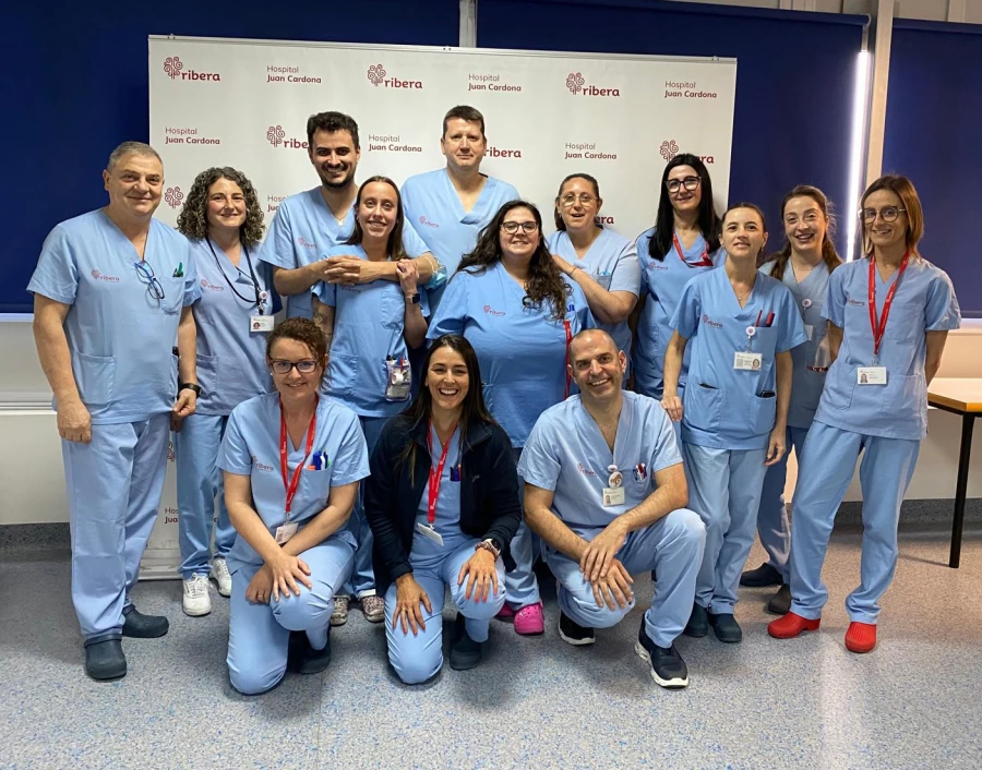Parte del equipo de enfermería del Hospital Ribera Juan Cardona