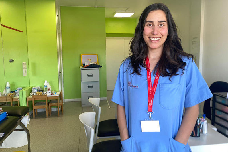 La logopeda del hospital Ribera Juan Cardona, Sara Dopico.