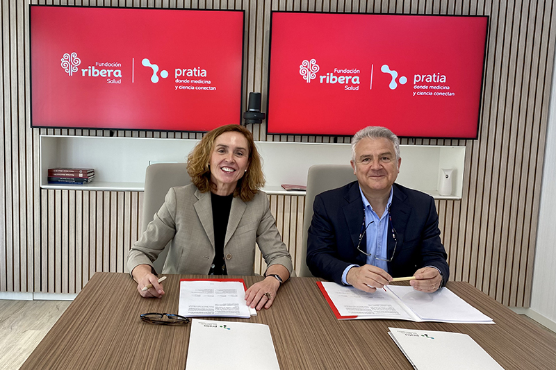 La Fundación Ribera Salud y Pratia firman un acuerdo para unir experiencia en el área de investigación clínica e impulsar los ensayos clínicos en tres hospitales del grupo