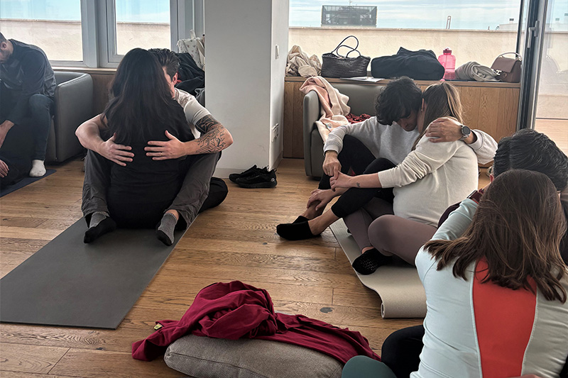 Parejas en el taller de preparación al parto de Imske